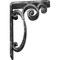 Ekena Millwork Avery Wrought Iron Bracket, (Triple center brace), Antiqued Silver 2"W x 5 1/2"D x 8"H BKTM02X05X08TAVASV - alternate 8